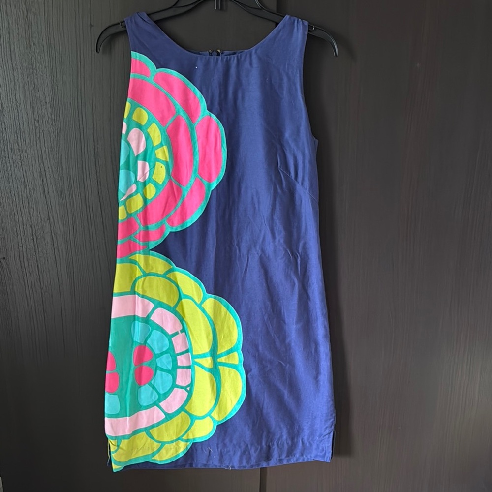 Lilly Pulitzer Blue Pink Sheath Mini Dress